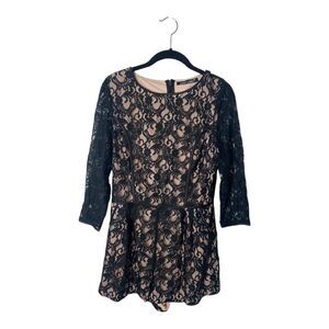 Love Label Black Lace Romper UK Size 12